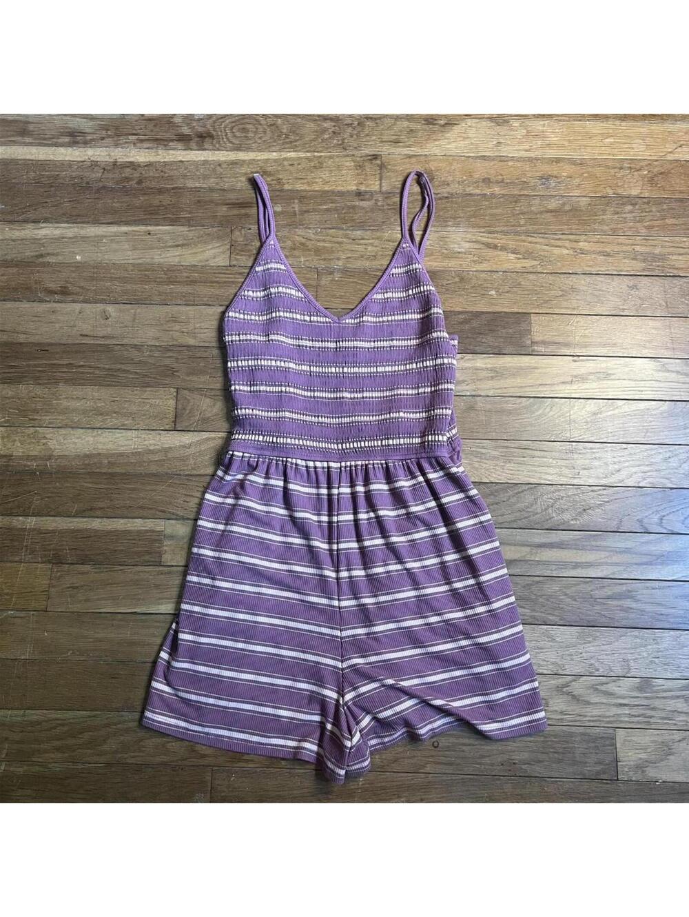 Wild Fable purple striped romper